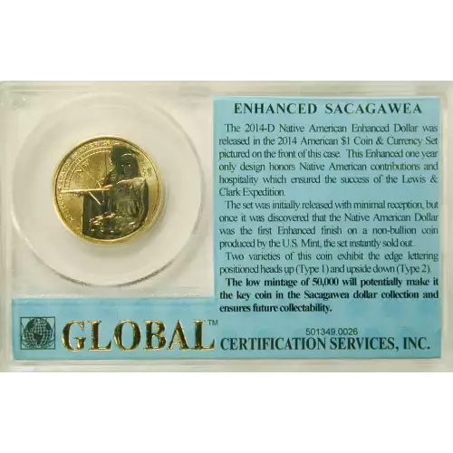 Enhanced Sacagawea Set including US Dollar bill