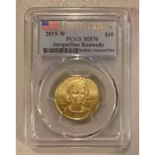 Gold Bullion-First Spouse Gold Bullion Coins--$10 J. Kennedy 2015 -Gold- 10 Dollar (2)