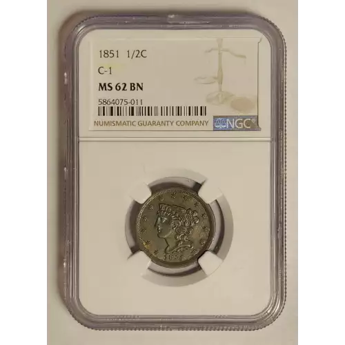 Half Cents -Braided Hair 1840-57 -Copper