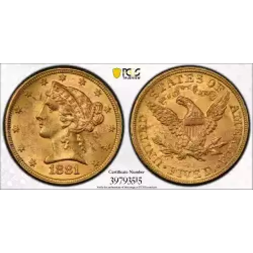 Half Eagles---Liberty Head 1839-1908 -Gold- 5 Dollar (5)