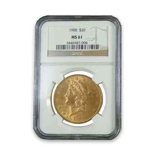 Liberty Head $20 (1849 - 1907) - PCGS - MS61