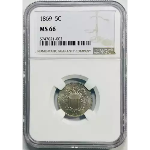 Nickel Five Cent Pieces-Shield 1866-1883