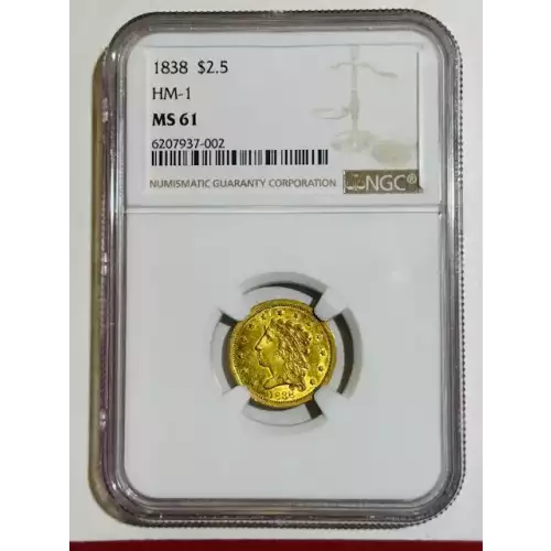 Quarter Eagle - Classic Head, 1834-1839 - Gold - 2.5 Dollar (2)
