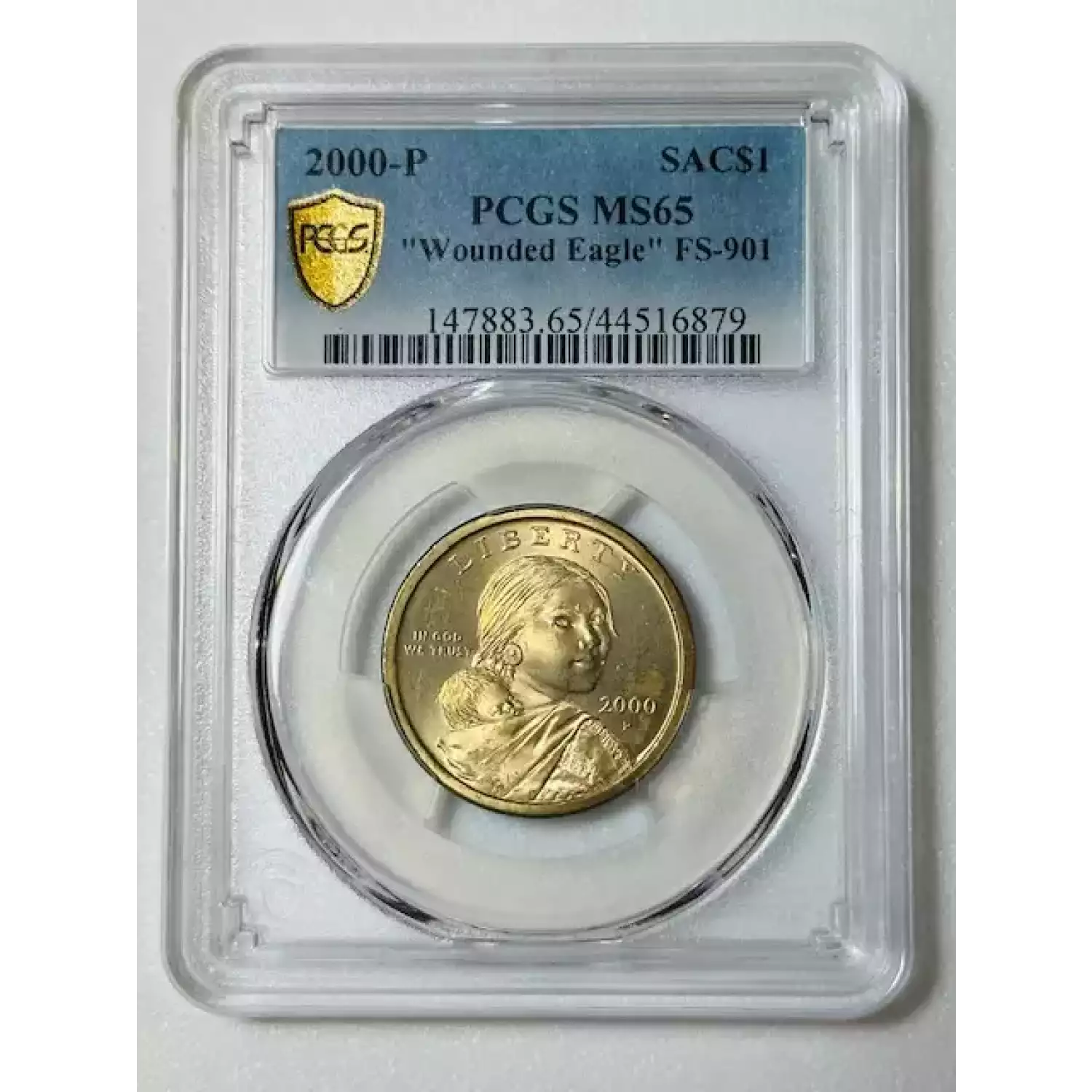 2000 Dollar Sacagawea PCGS MS65 Wounded Eagle "Wounded Eagle" FS901