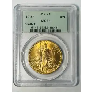 1907 $20 Saint-Gaudens