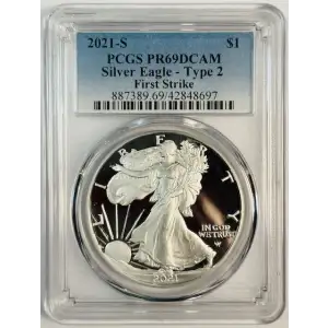 2021-S $1 Silver Eagle - Type 2 First Strike, DCAM