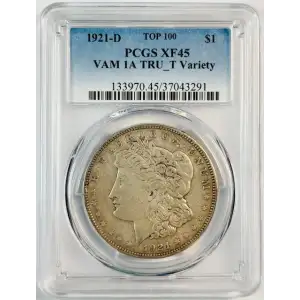 1921-D $1 VAM 1A, TRU_T Variety TOP 100