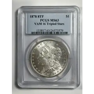 1878 8TF $1 VAM 16, Tripled Stars