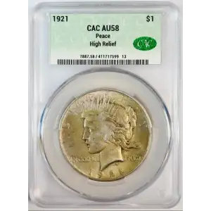 1921 Peace $1 High Relief