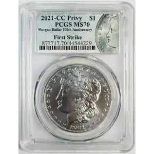 2021-CC Privy $1 Morgan Dollar 100th Anniversary First Strike