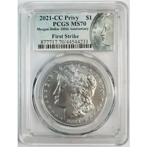 2021-CC Privy $1 Morgan Dollar 100th Anniversary First Strike