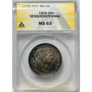 Classic Commemorative Silver--- Sesquicentennial of American Independence 1926 -Silver- 0.5 Dollar