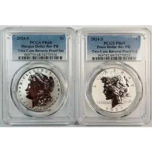 2024-S $1 Morgan Dollar Rev PR Two-Coin Reverse Proof Set