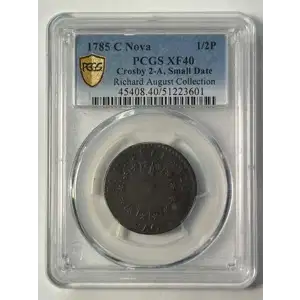 1785 C Nova 1/2P Crosby 2-A, Small Date, BN (3)