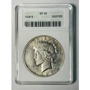 1928  Peace Dollar ANACS XF-45