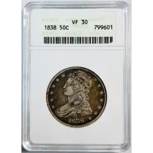 Half Dollars---Capped Bust, Reeded Edge 1836-1839 -Silver- 0.5 Dollar