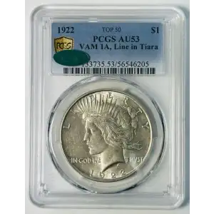 1922 $1 VAM 1A, Line in Tiara TOP 50 (2)