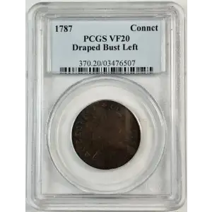1787 CT 1/2P Draped Bust Left, BN