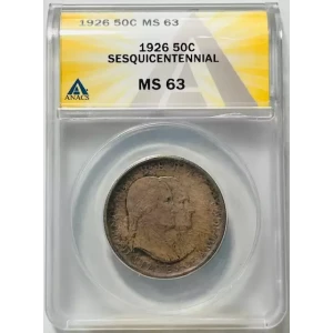 Classic Commemorative Silver--- Sesquicentennial of American Independence 1926 -Silver- 0.5 Dollar