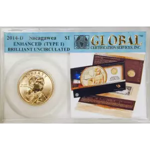 Enhanced Sacagawea Set including US Dollar bill