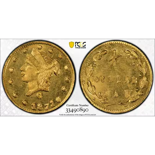 Territorial Gold -California Small Denomination Gold-Quarter Dollar Round-Liberty Head -Gold- 0.25 Dollar (3)